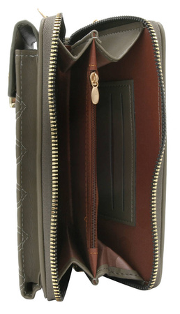 PU handbag-wallet M-09-8055 Gray