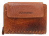 Women's wallet made of natural leather PTN WD2-VLCN Cognac