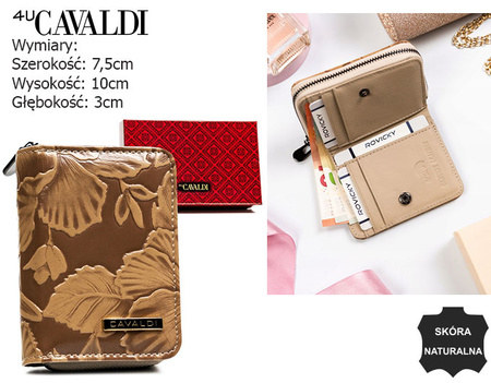 Portfel damski skóra+PU PX33-DSF Camel