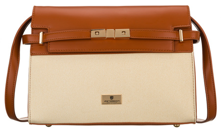 Torebka damska PTN KONWALIA Ecru-Brown