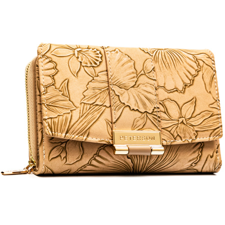 Portfel damski eko PTN 0015-FL Beige