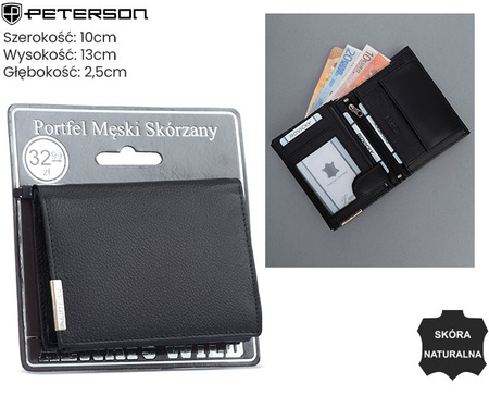 Portfel męski skórzany N4-P-PDM-BL Black