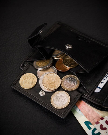 Men's Gift Set: Snap-Closure Wallet and Eco-Leather Belt Rovicky R-N003L-120-PU03 BLACK