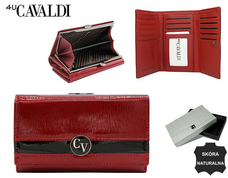 Portfel damski skórzany H23-2-SH9 Red