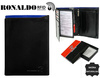 Portfel skórzany RFID RONALDO N104-VT Black+Blue