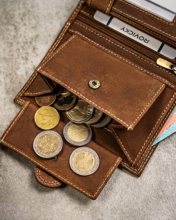 Leather wallet RFID ALWAYS WILD N4L-CHM