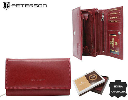 Portfel skórzany RFID PETERSON PTN RD-07-GCLS