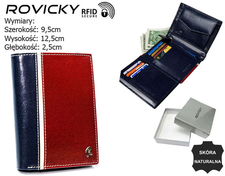 ROVICKY 326-RBA-D RFID leather wallet