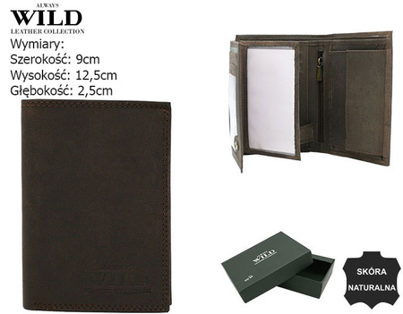 Portfel męski skórzany N310-MWH Brown