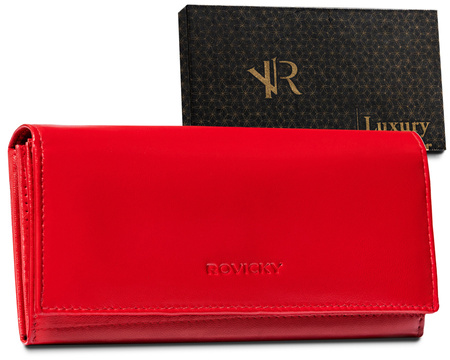 Women's leather wallet R-RD-35-GCL Red