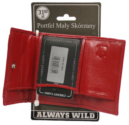 Portfel męski skórzany Blister 1404-BL Red