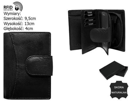 WOMEN'S leather wallet RD-09-GCL-NL Black