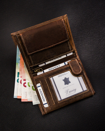 Portfel męski skórzany na blistrze N4-CHM-BL Cognac