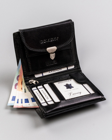 Women's Leather Wallet R-RD-39-GCL Black