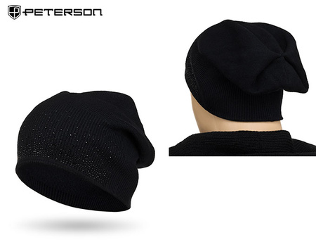 Women's hat with a touch of wool PTN HAT-01 Black Peterson