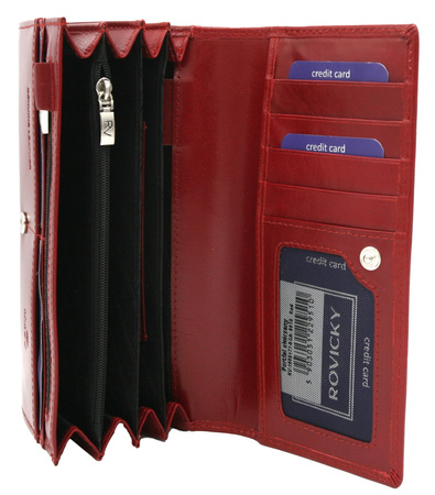 Portfel damski skórzany RV-1680177-BCA Red