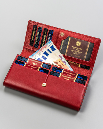 Portfel skórzany PTN SM-467 Red