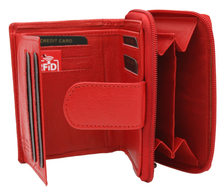 Portfel damski skórzany R-DLL2-NCD Red