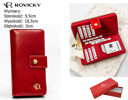 Portfel damski PU R-POR-01-F7 Red
