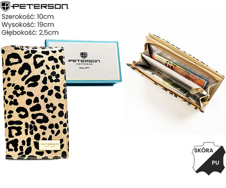 Portfel damski skóra+PU PTN PS1431-PDS Gold