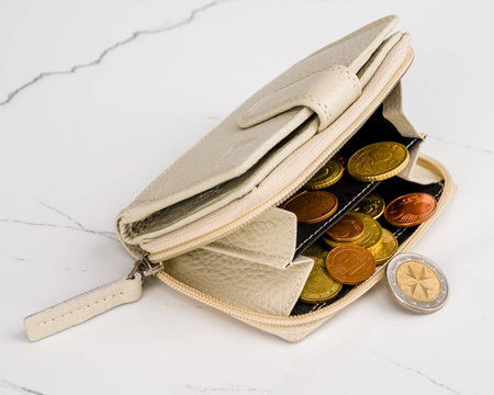 Leather bag+wallet PTN D73-DS Light Beige