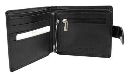 Men's PU+Leather Wallet M621L-PU-6816 Black