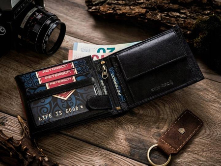 Gift Set: Men's Wallet + Key and Card Holder PETERSON PTN ZM39