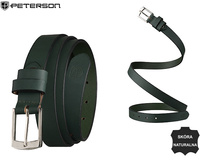 Pasek damski skórzany PTN LTP-25 Green-Silver
