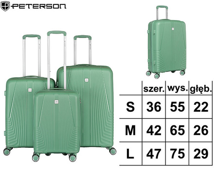 Zestaw walizek PTN PP-09-SET3 Green