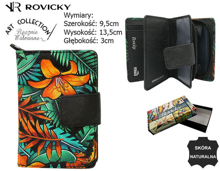 Women's leather wallet R-N109-ART