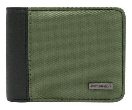 Portfel męski ze skóry PU PTN EH-06Z Army green-black