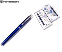 Długopis w pudełku Peterson PTN 222-GB Navy-Silver