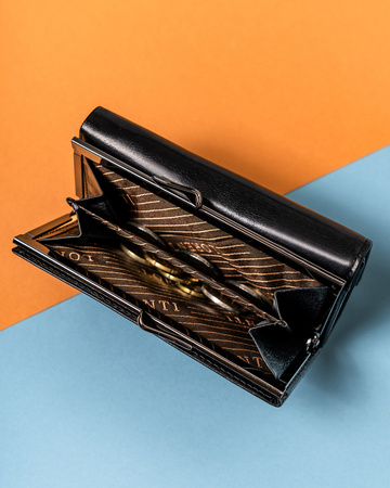 Portfel damski skórzany 55020-GBL Black