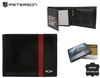 Men's leather wallet PTN N992-VTP BL-RED