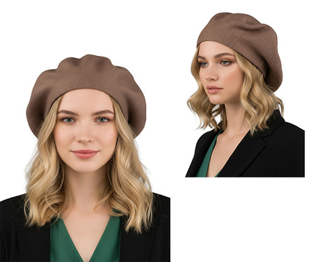Beret damski BER-A10 Khaki