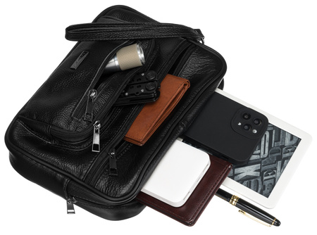 Saszetka skórzana R-13209 Black