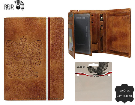 Portfel męski skórzany N4A-HP-BL Tan