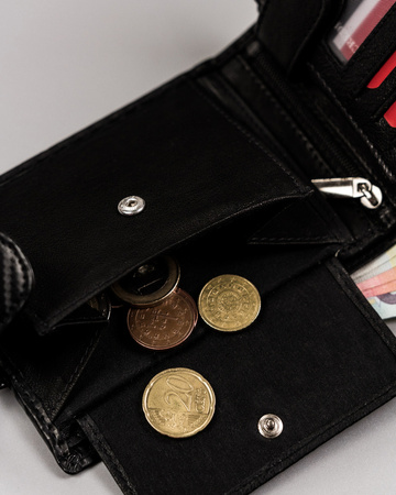 Gift set: a men's wallet made of genuine leather and a keychain ROVICKY R-PK5-N992L