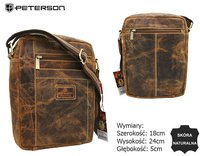 Torba skórzana PTN 8022-TMH Tan