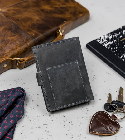 Portfel męski ze skóry naturalnej ALWAYS WILD N4L-P-CHM