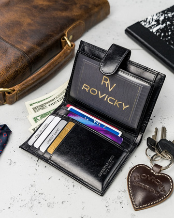 Portfel męski skórzany N74L-RVT BLACK