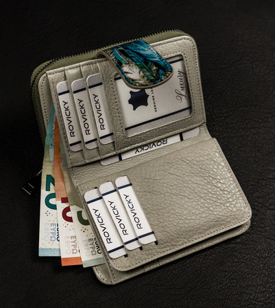 Women's Leather Wallet 76115-HYM Green