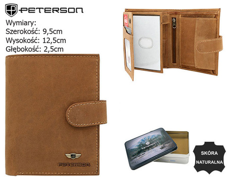 Leather wallet PTN 317Z 2-1-5 COGNAC