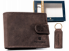 Leather wallet & key ring set PETERSON PTN SET-M-N994L