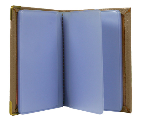 Skórzane etui na dokumetny 302-BL Beige