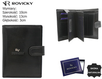 Portfel skórzany RFID ROVICKY RV-75699-9-BCA