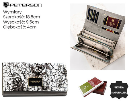 Portfel damski skóra+PU PH20-LFL Black