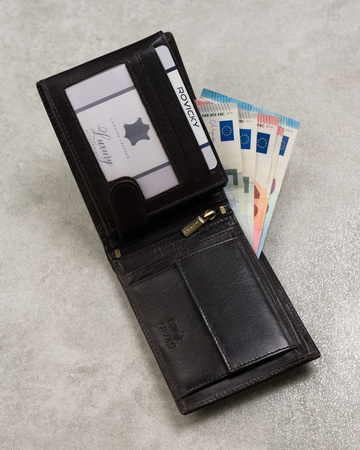 Men's leather wallet N992-RVT-3159 D.Brown