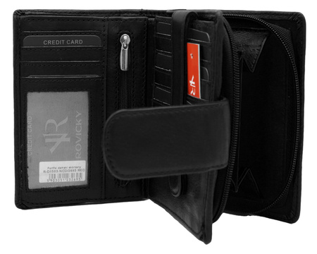 Portfel damski skórzany na blistrze R-D1503-NCD-BL Black