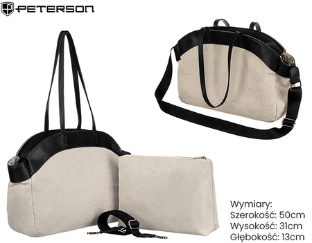 Torebka płócienna PTN CAN-01 Nat-Black